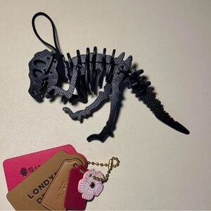 Black leather Rexy Bag Charm